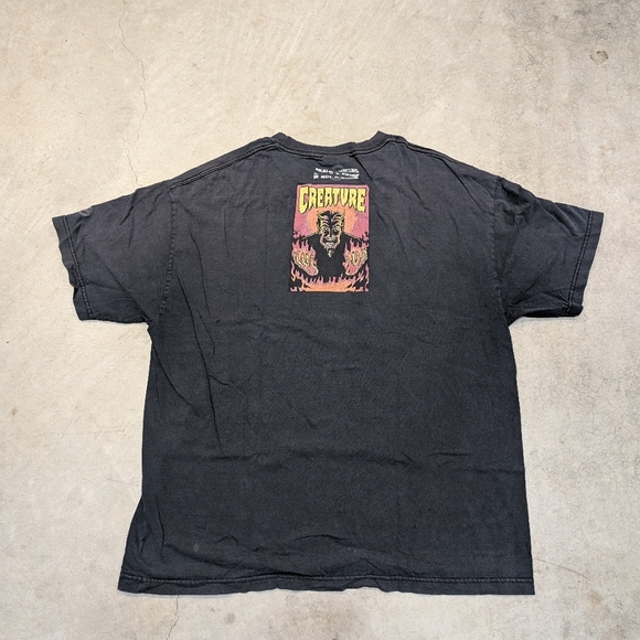 VTG 90s Creature Skateboarding Shirt Mens L? Fading Flaws NHS - Picture 8 of 11
